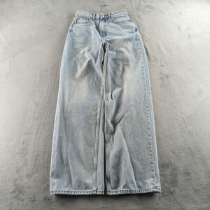 Divided Jeans Womens 4 Blue Light Wash High Rise Wide-Leg Relaxed Denim